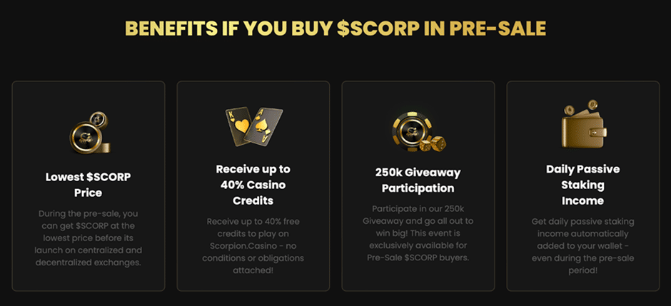benefícios Scorpion Casino